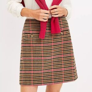 LOFT Plaid Welt Pocket Skirt